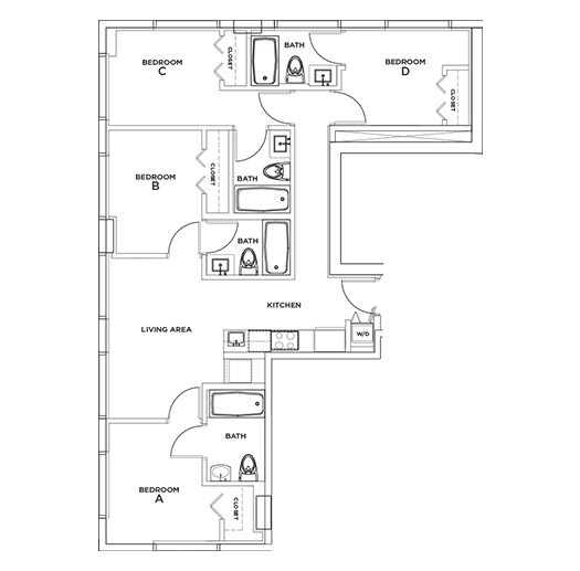District - 1 Floorplan Image