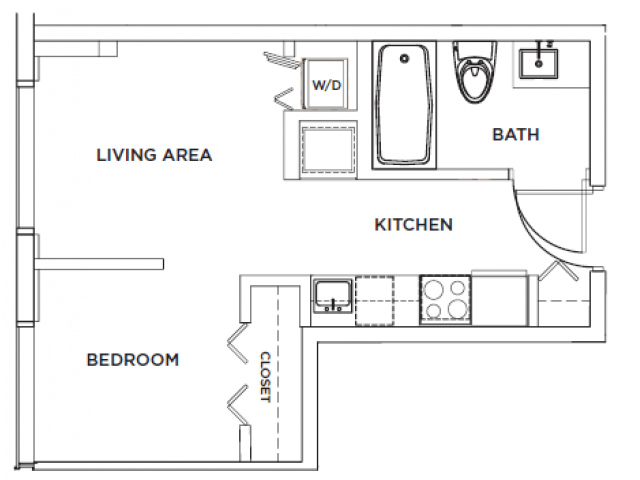 The Wynwood 3 - Studio Floor plan