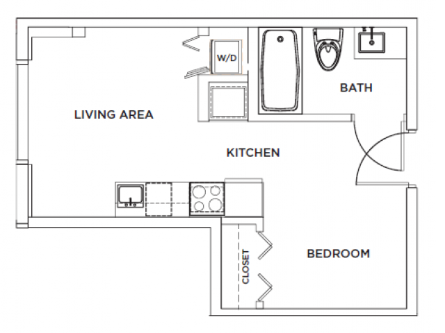 The Wynwood 2 - Studio Floor plan