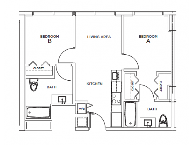 The Brickell 4 - 2x2 Floor plan